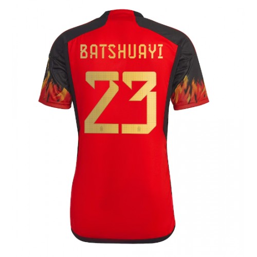 Belgien Michy Batshuayi #23 Hjemmebanetrøje VM 2022 Kort ærmer